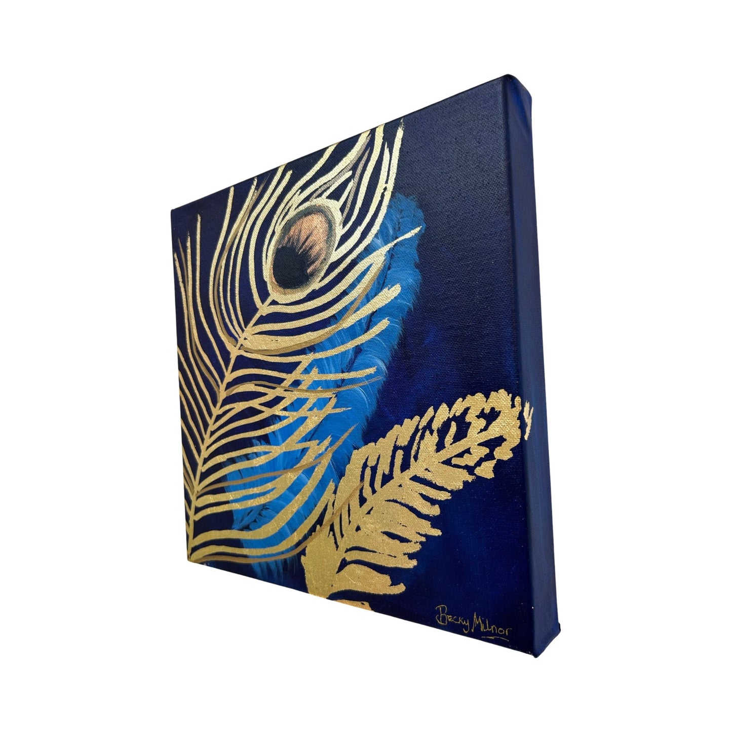 Original Peacock Feather Painting
