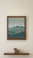 Patina Teal Landscape with Walnut Frame