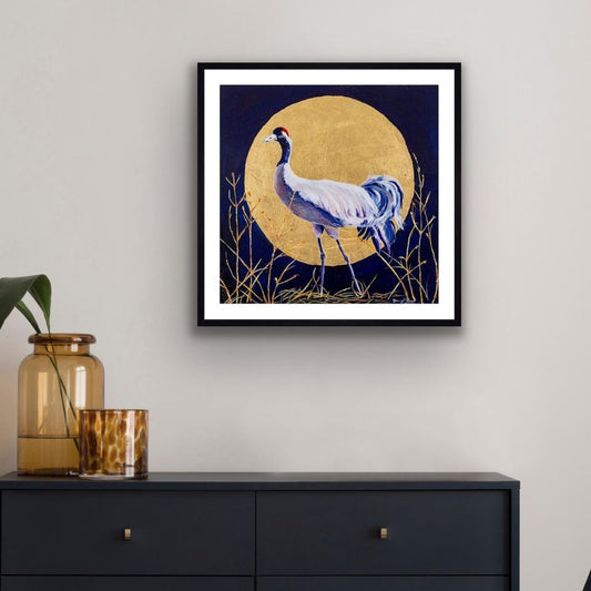 Clarissa The Crane Framed & Mounted Print