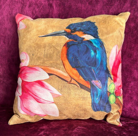 Estelle the Kingfisher Cushion