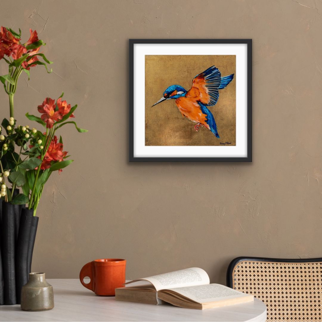 Kingsley the Kingfisher Framed & Mounted Print