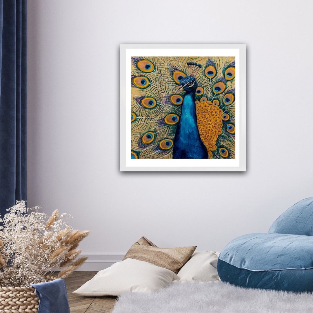 Pierre the Peacock Framed & Mounted Print