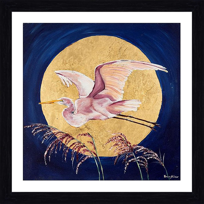 Elodie the Egret Framed & Mounted Print