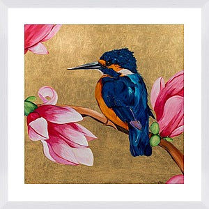 Estelle the Kingfisher Framed & Mounted Print