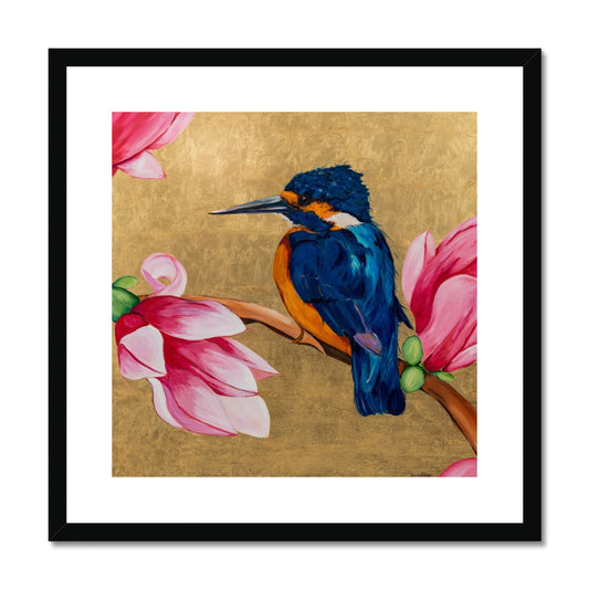 Estelle the Kingfisher Framed & Mounted Print